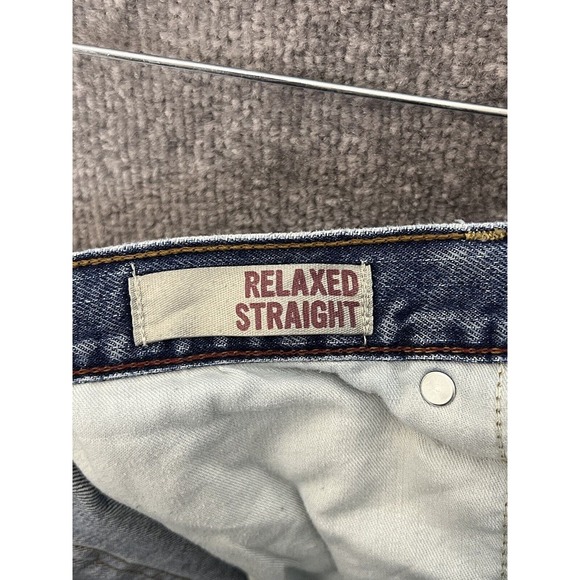 Arizona Relaxed Straight Leg Jeans Mens Size 42 X 32 Blue Denim Cotton 5 Pocket - Picture 4 of 10